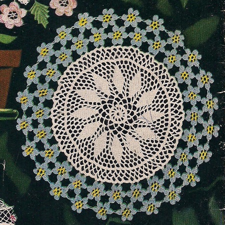 Forget Me Not Doily