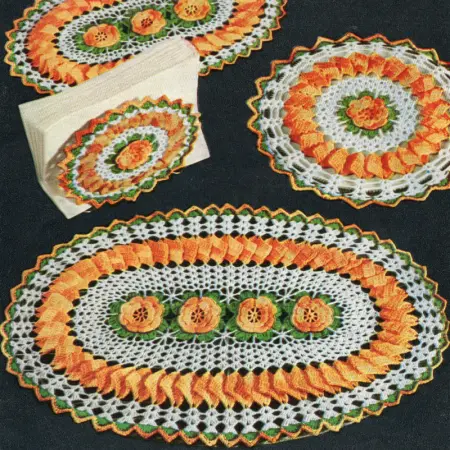Rose Doily Pattern Set