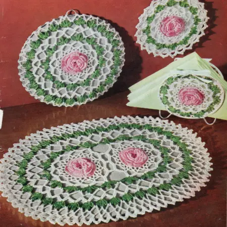 Rose Doily Set Pattern