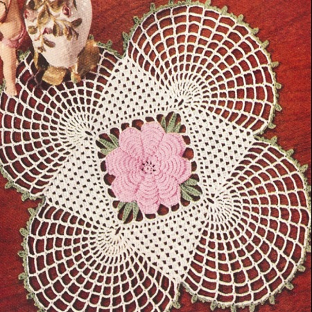 Square Rose Doily
