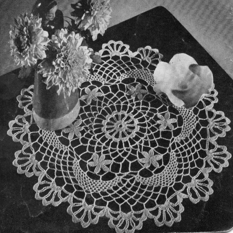 Enlarged Download 7797 Flower Doily Pattern