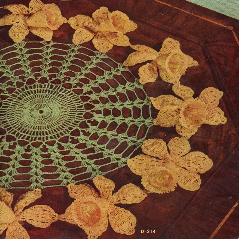 Enlarged Daffodil Doily Pattern