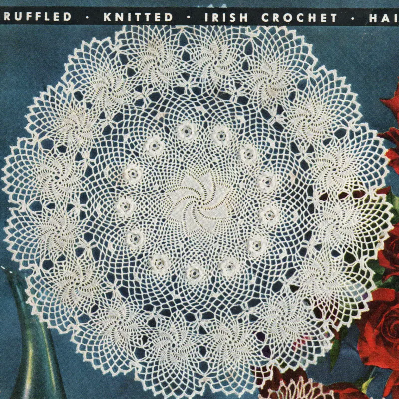 Enlarged Rose of Erin Doily Pattern