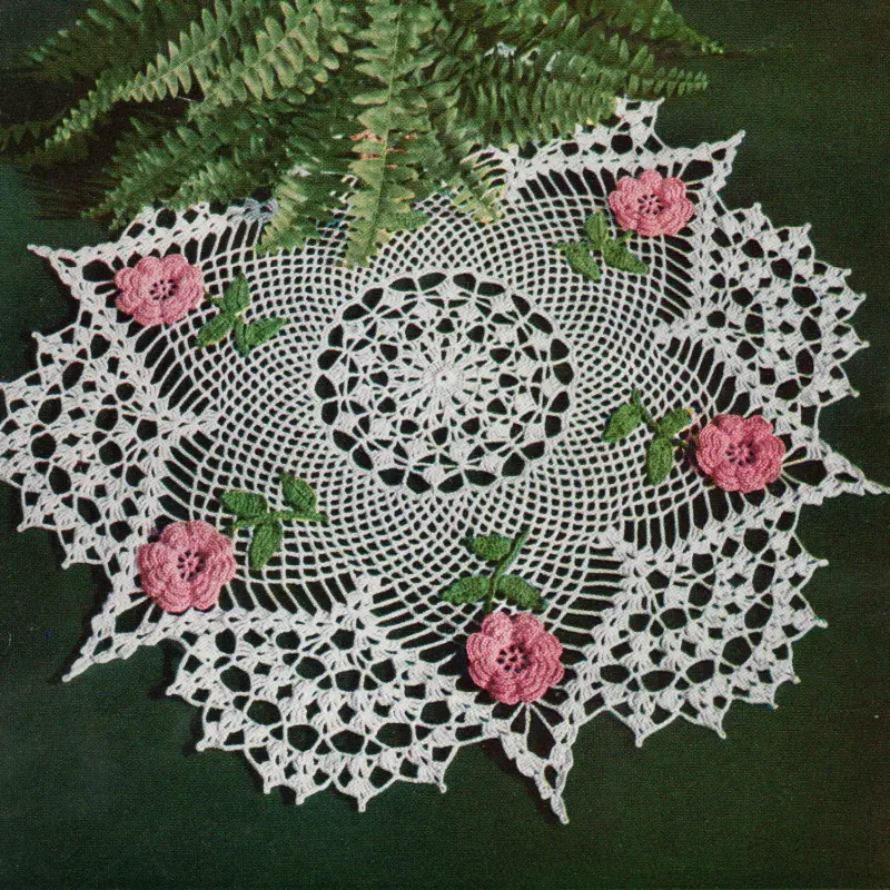 Enlarged The Rose Doily Pattern