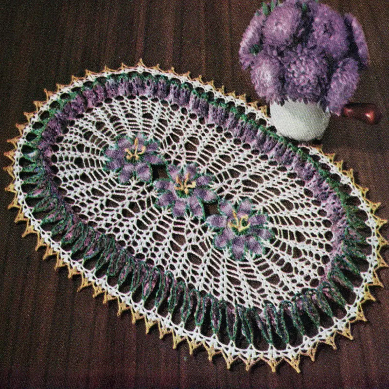 Enlarged Flower Ruffle Doily Pattern