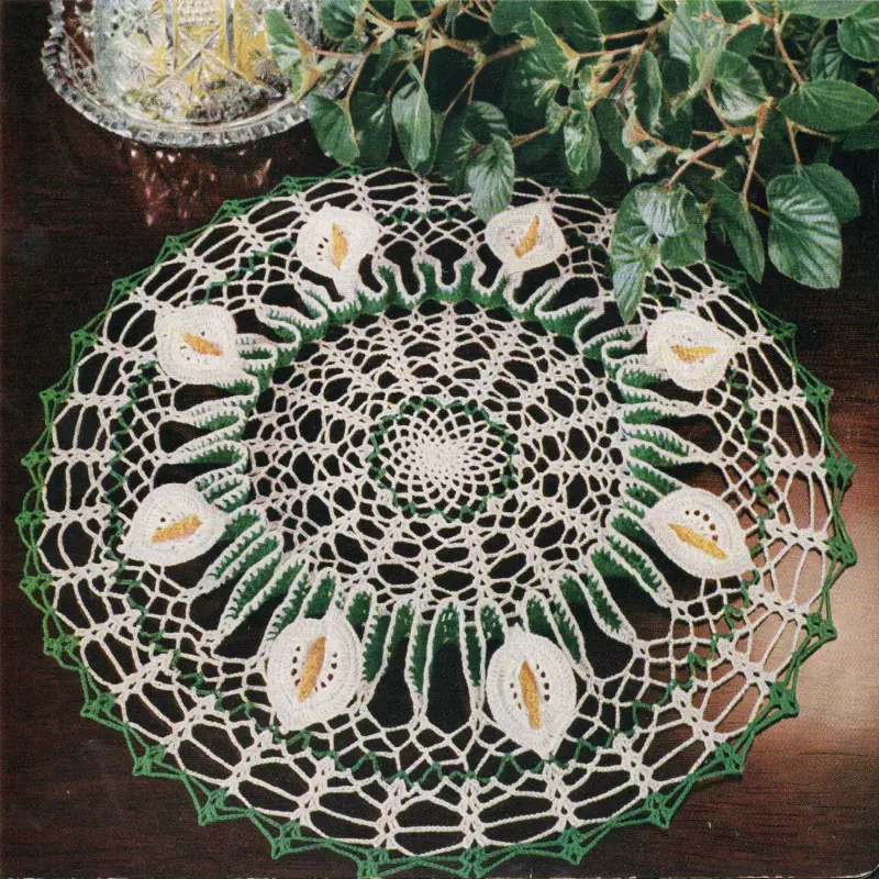Enlarged Calla Lily Doily Pattern