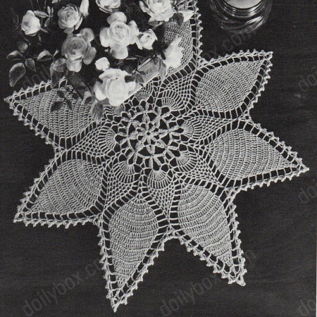 Crocheted Pineapple Doily