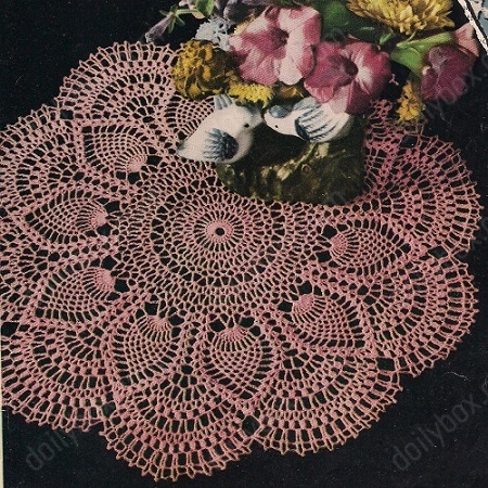 Pink Pineapple Crochet Doily Pattern