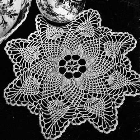 Pineapple Points Doily