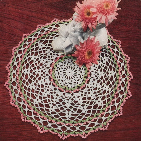 Green Pink Doily