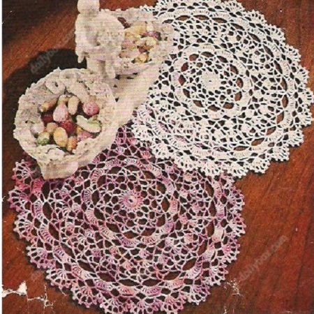 Pink and Lavender Doily