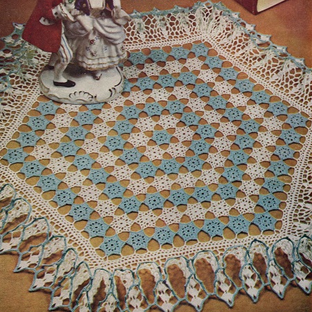 Ruffled Hexagon Doily