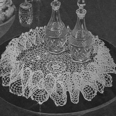 Irish Rose Ruffled Doily