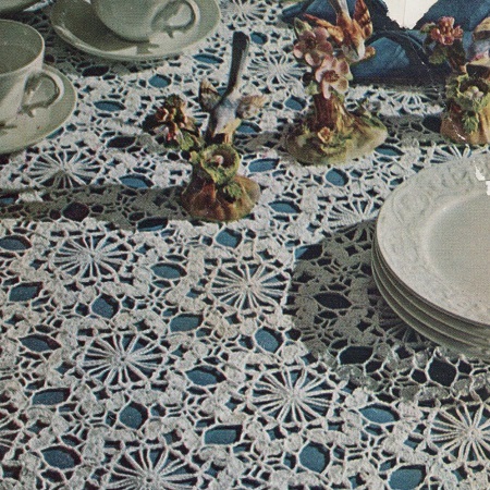 Blue Bird Tablecloth Pattern