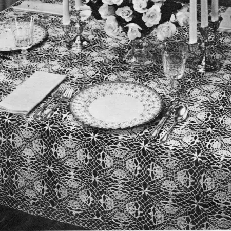 Queen's Crown Crochet Tablecloth